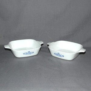 Set of 2 vintage Corning Ware Cornflower P-41 Petite Pans